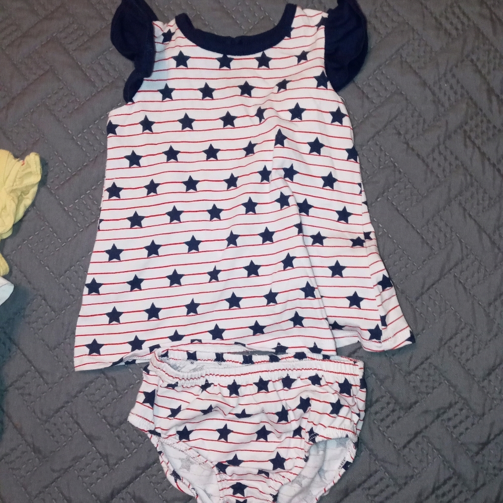 Red white and blue outfit